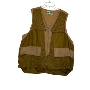 Vtg Game Winner Bird Game Hunting Shooting Vest Mens 2XL Snap Zip Outdoor Pocket